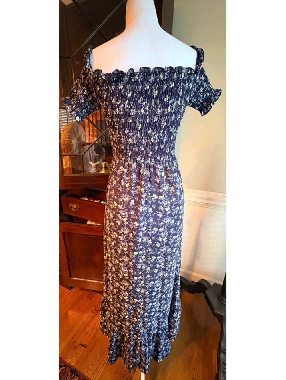 Rosie French Cottagecore Smocked Sundress M